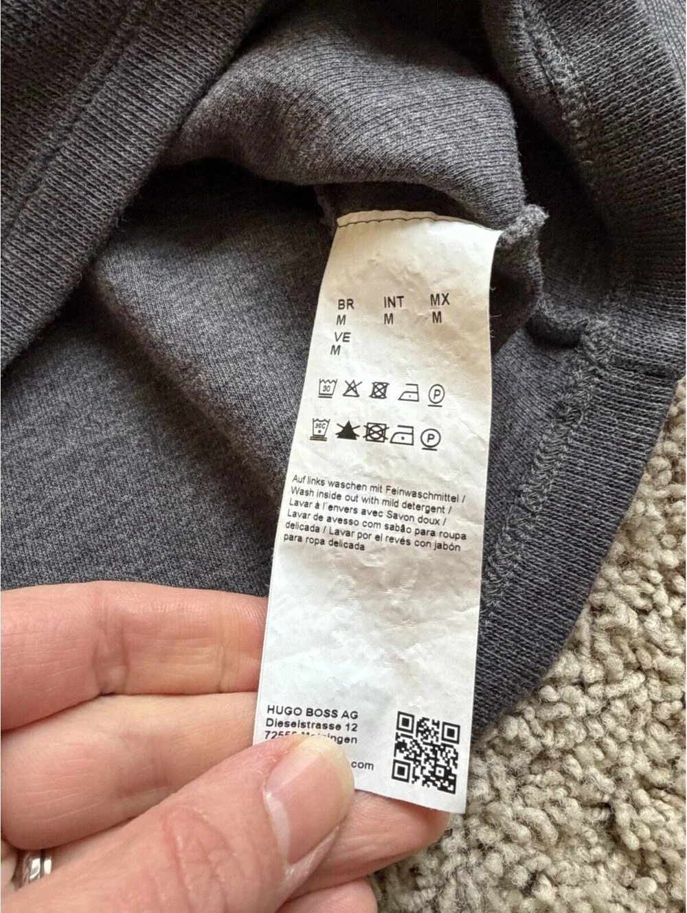 Men's Hugo Boss Sydney 55 Half Zip Pullover Long Sleeve Sweater Medium Dark Gray